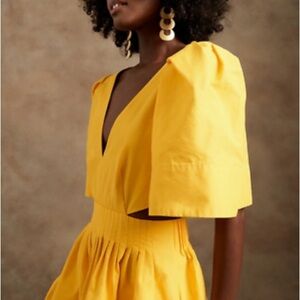 BANANA REPUBLIC RAMIE POPLIN DRESS